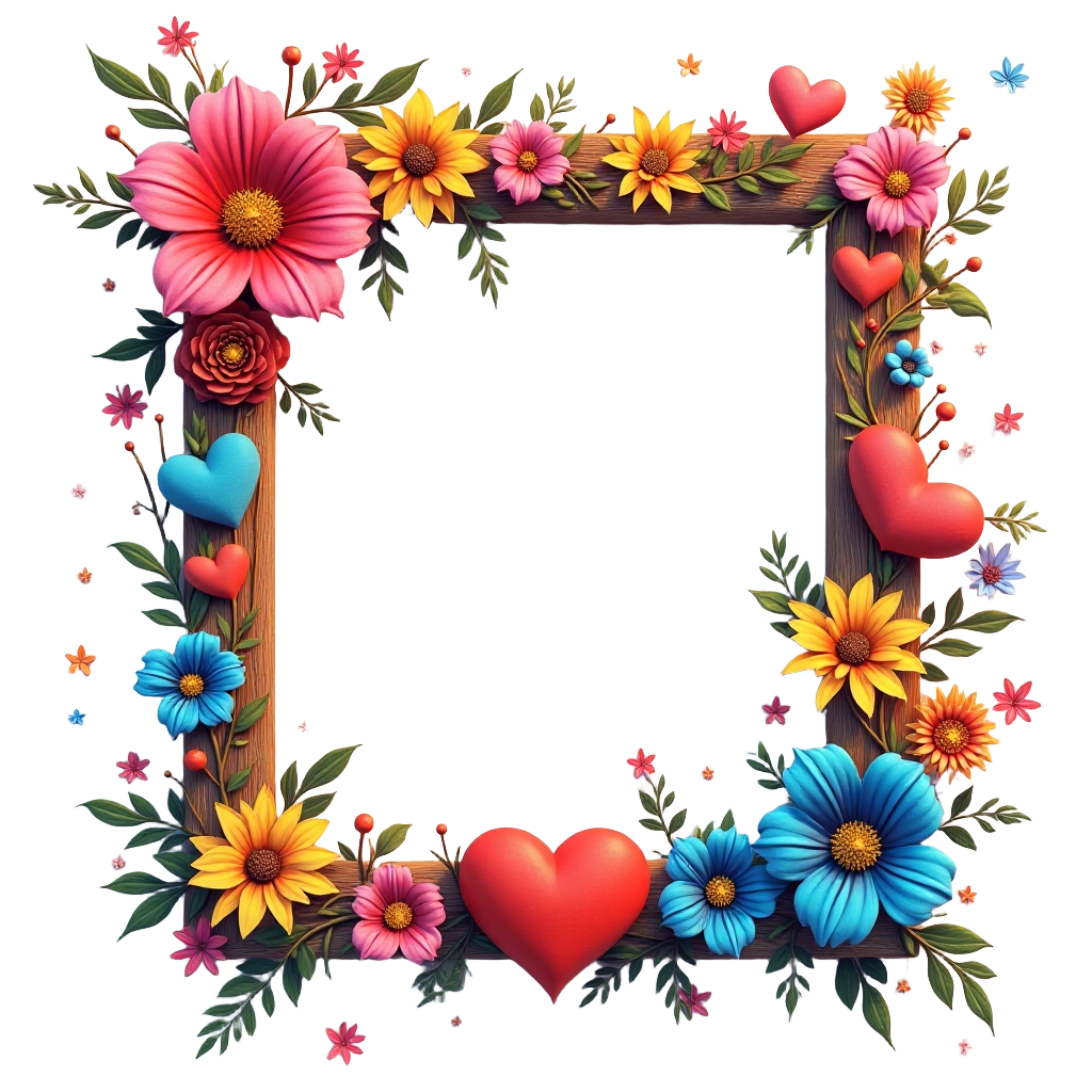 Floral Heart Frame